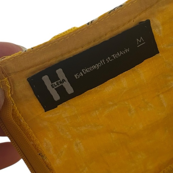 Helena bohemian Yellow Halter Neck maxi Dress size M - Picture 6 of 7